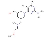 ((3S*,5R*)-1-[2-(dimethylamino)-5,6-dimethylpyrimidin-4-yl]-5-{[(2-methoxyethyl)(methyl)amino]methyl}piperidin-3-yl)methanol