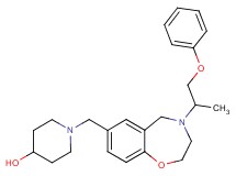 1-{[4-(1-methyl-2-phenoxyethyl)-2,3,4,5-tetrahydro-1,4-benzoxazepin-7-yl]methyl}-4-piperidinol