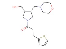 {(3R*,4R*)-4-(4-morpholinylmethyl)-1-[3-(2-thienyl)propanoyl]-3-pyrrolidinyl}methanol
