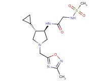 N~1~-{rel-(3R,4S)-4-cyclopropyl-1-[(3-methyl-1,2,4-oxadiazol-5-yl)methyl]-3-pyrrolidinyl}-N~2~-(methylsulfonyl)glycinamide hydrochloride