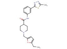1-[(5-ethyl-2-furyl)methyl]-N-[3-(5-methyl-1,3,4-thiadiazol-2-yl)phenyl]-4-piperidinecarboxamide