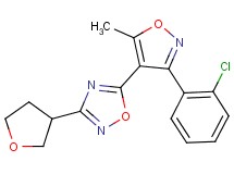 5-[3-(2-chlorophenyl)-5-methylisoxazol-4-yl]-3-(tetrahydrofuran-3-yl)-1,2,4-oxadiazole