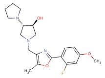 (3'S*,4'S*)-1'-{[2-(2-fluoro-4-methoxyphenyl)-5-methyl-1,3-oxazol-4-yl]methyl}-1,3'-bipyrrolidin-4'-ol