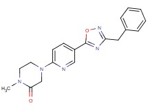 4-[5-(3-benzyl-1,2,4-oxadiazol-5-yl)-2-pyridinyl]-1-methyl-2-piperazinone