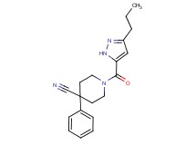 4-phenyl-1-[(3-propyl-1H-pyrazol-5-yl)carbonyl]piperidine-4-carbonitrile