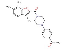 1-(4-{4-[(3,6,7-trimethyl-1-benzofuran-2-yl)carbonyl]-1-piperazinyl}phenyl)ethanone