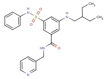 3-(anilinosulfonyl)-5-[(2-ethylbutyl)amino]-N-(3-pyridinylmethyl)benzamide