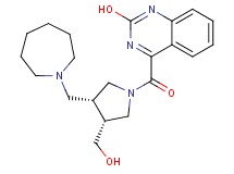 4-{[rel-(3R,4R)-3-(1-azepanylmethyl)-4-(hydroxymethyl)-1-pyrrolidinyl]carbonyl}-2-quinazolinol