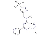 N-[(3-tert-butyl-1H-pyrazol-5-yl)methyl]-N,1-dimethyl-6-(3-pyridinyl)-1H-pyrazolo[3,4-d]pyrimidin-4-amine