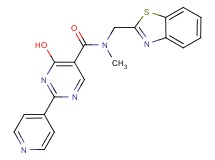 N-(1,3-benzothiazol-2-ylmethyl)-4-hydroxy-N-methyl-2-pyridin-4-ylpyrimidine-5-carboxamide