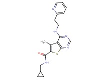 N-(cyclopropylmethyl)-5-methyl-4-{[2-(2-pyridinyl)ethyl]amino}thieno[2,3-d]pyrimidine-6-carboxamide