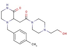 3-{2-[4-(2-hydroxyethyl)-1-piperazinyl]-2-oxoethyl}-4-(4-methylbenzyl)-2-piperazinone
