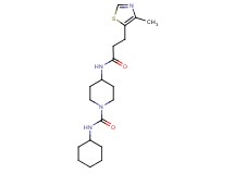 N-cyclohexyl-4-{[3-(4-methyl-1,3-thiazol-5-yl)propanoyl]amino}piperidine-1-carboxamide