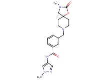 3-[(3-methyl-2-oxo-1-oxa-3,8-diazaspiro[4.5]dec-8-yl)methyl]-N-(1-methyl-1H-pyrazol-4-yl)benzamide