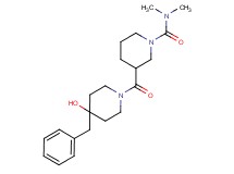 3-[(4-benzyl-4-hydroxy-1-piperidinyl)carbonyl]-N,N-dimethyl-1-piperidinecarboxamide