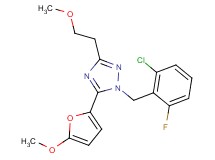 1-(2-chloro-6-fluorobenzyl)-3-(2-methoxyethyl)-5-(5-methoxy-2-furyl)-1H-1,2,4-triazole