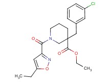 ethyl 3-(3-chlorobenzyl)-1-[(5-ethyl-3-isoxazolyl)carbonyl]-3-piperidinecarboxylate