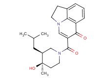 5-{[(3S*,4R*)-4-hydroxy-3-isobutyl-4-methylpiperidin-1-yl]carbonyl}-1,2-dihydro-6H-pyrrolo[3,2,1-ij]quinolin-6-one