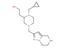 2-[1-(cyclopropylmethyl)-4-(4,5,6,7-tetrahydropyrazolo[1,5-a]pyrazin-2-ylmethyl)-2-piperazinyl]ethanol dihydrochloride
