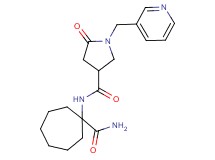 N-[1-(aminocarbonyl)cycloheptyl]-5-oxo-1-(3-pyridinylmethyl)-3-pyrrolidinecarboxamide