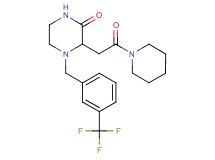 3-[2-oxo-2-(1-piperidinyl)ethyl]-4-[3-(trifluoromethyl)benzyl]-2-piperazinone
