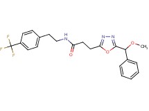 3-{5-[methoxy(phenyl)methyl]-1,3,4-oxadiazol-2-yl}-N-{2-[4-(trifluoromethyl)phenyl]ethyl}propanamide