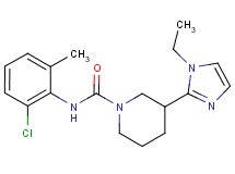 N-(2-chloro-6-methylphenyl)-3-(1-ethyl-1H-imidazol-2-yl)-1-piperidinecarboxamide
