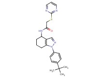 N-[1-(4-tert-butylphenyl)-4,5,6,7-tetrahydro-1H-indazol-4-yl]-2-(2-pyrimidinylthio)acetamide
