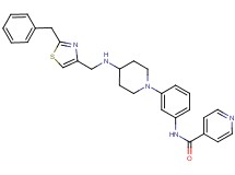 N-[3-(4-{[(2-benzyl-1,3-thiazol-4-yl)methyl]amino}-1-piperidinyl)phenyl]isonicotinamide