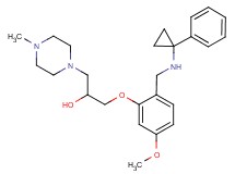 1-(5-methoxy-2-{[(1-phenylcyclopropyl)amino]methyl}phenoxy)-3-(4-methyl-1-piperazinyl)-2-propanol