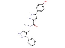 3-(4-hydroxyphenyl)-N-methyl-N-[(3-phenyl-1H-pyrazol-4-yl)methyl]-1H-pyrazole-5-carboxamide