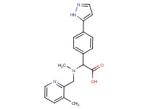{methyl[(3-methylpyridin-2-yl)methyl]amino}[4-(1H-pyrazol-5-yl)phenyl]acetic acid