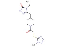 4-ethyl-5-[(1-{[(1-methyl-1H-tetrazol-5-yl)thio]acetyl}piperidin-4-yl)methyl]-2,4-dihydro-3H-1,2,4-triazol-3-one