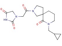 1-{2-[7-(cyclopropylmethyl)-6-oxo-2,7-diazaspiro[4.5]dec-2-yl]-2-oxoethyl}-2,4-imidazolidinedione