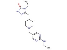 4-ethyl-5-[(1-{[2-(ethylamino)-5-pyrimidinyl]methyl}-4-piperidinyl)methyl]-2,4-dihydro-3H-1,2,4-triazol-3-one