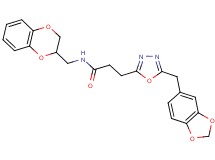 3-[5-(1,3-benzodioxol-5-ylmethyl)-1,3,4-oxadiazol-2-yl]-N-(2,3-dihydro-1,4-benzodioxin-2-ylmethyl)propanamide