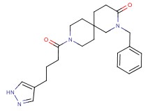 2-benzyl-9-[4-(1H-pyrazol-4-yl)butanoyl]-2,9-diazaspiro[5.5]undecan-3-one