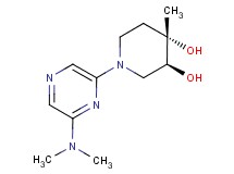 (3S*,4S*)-1-[6-(dimethylamino)pyrazin-2-yl]-4-methylpiperidine-3,4-diol