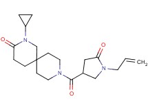 9-[(1-allyl-5-oxo-3-pyrrolidinyl)carbonyl]-2-cyclopropyl-2,9-diazaspiro[5.5]undecan-3-one