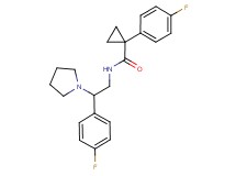 1-(4-fluorophenyl)-N-[2-(4-fluorophenyl)-2-(1-pyrrolidinyl)ethyl]cyclopropanecarboxamide