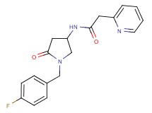 N-[1-(4-fluorobenzyl)-5-oxo-3-pyrrolidinyl]-2-(2-pyridinyl)acetamide