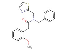N-benzyl-2-(2-methoxyphenyl)-N-(1,3-thiazol-2-ylmethyl)acetamide