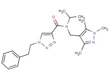 N-isopropyl-1-(2-phenylethyl)-N-[(1,3,5-trimethyl-1H-pyrazol-4-yl)methyl]-1H-1,2,3-triazole-4-carboxamide