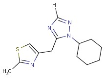1-cyclohexyl-5-[(2-methyl-1,3-thiazol-4-yl)methyl]-1H-1,2,4-triazole