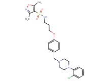 N-[3-(4-{[4-(2-chlorophenyl)-1-piperazinyl]methyl}phenoxy)propyl]-3,5-dimethyl-4-isoxazolesulfonamide