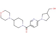 (1-{5-[(4-morpholin-4-ylpiperidin-1-yl)carbonyl]pyridin-2-yl}pyrrolidin-3-yl)methanol