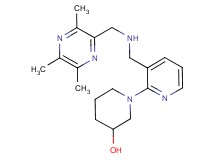 1-[3-({[(3,5,6-trimethyl-2-pyrazinyl)methyl]amino}methyl)-2-pyridinyl]-3-piperidinol