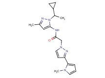 N-[1-(1-cyclopropylethyl)-3-methyl-1H-pyrazol-5-yl]-2-[3-(1-methyl-1H-pyrrol-2-yl)-1H-pyrazol-1-yl]acetamide