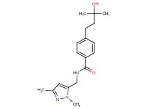 N-[(1,3-dimethyl-1H-pyrazol-5-yl)methyl]-4-(3-hydroxy-3-methylbutyl)benzamide