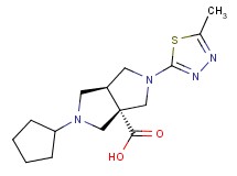 (3aS*,6aS*)-2-cyclopentyl-5-(5-methyl-1,3,4-thiadiazol-2-yl)hexahydropyrrolo[3,4-c]pyrrole-3a(1H)-carboxylic acid